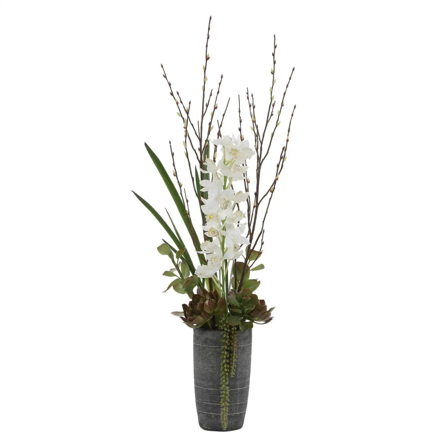 UTTERMOST ETERNA ORCHID CENTERPIECE & VASE - Decorative Accents