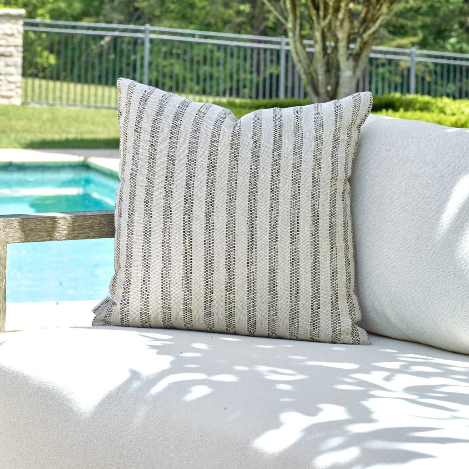 UTTERMOST Basket Stripe Outdoor Pillow - Decorative Accents