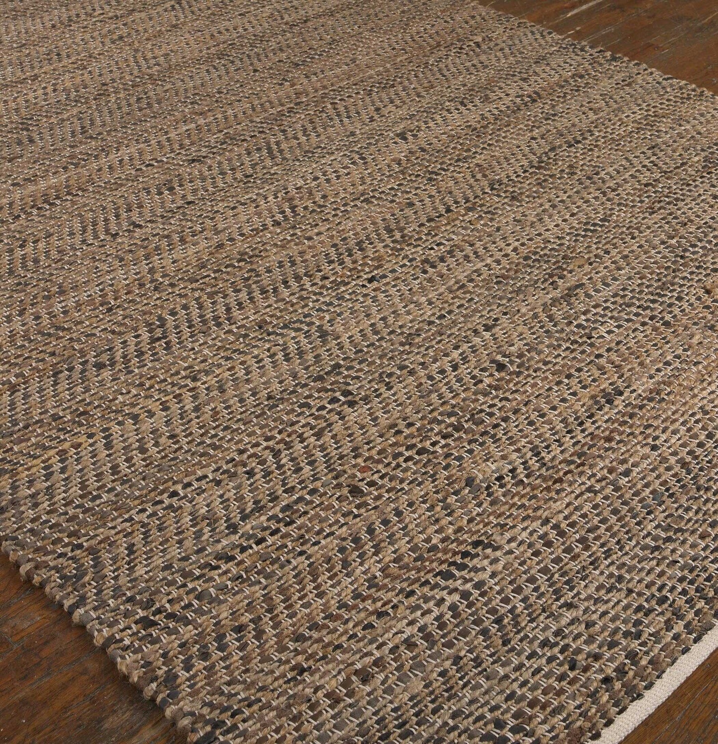 UTTERMOST TOBAIS RESCUED LEATHER & HEMP RUG - Rugs