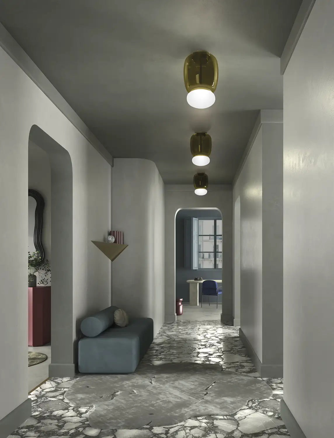 VISTOSI, FARO FLUSH MOUNT, FLUSH MOUNT CEILING LIGHTS