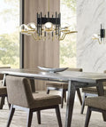VISUAL COMFORT MODERN, CROSBY CHANDELIER, CHANDELIER LIGHT
