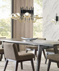 VISUAL COMFORT MODERN, CROSBY CHANDELIER, CHANDELIER LIGHT