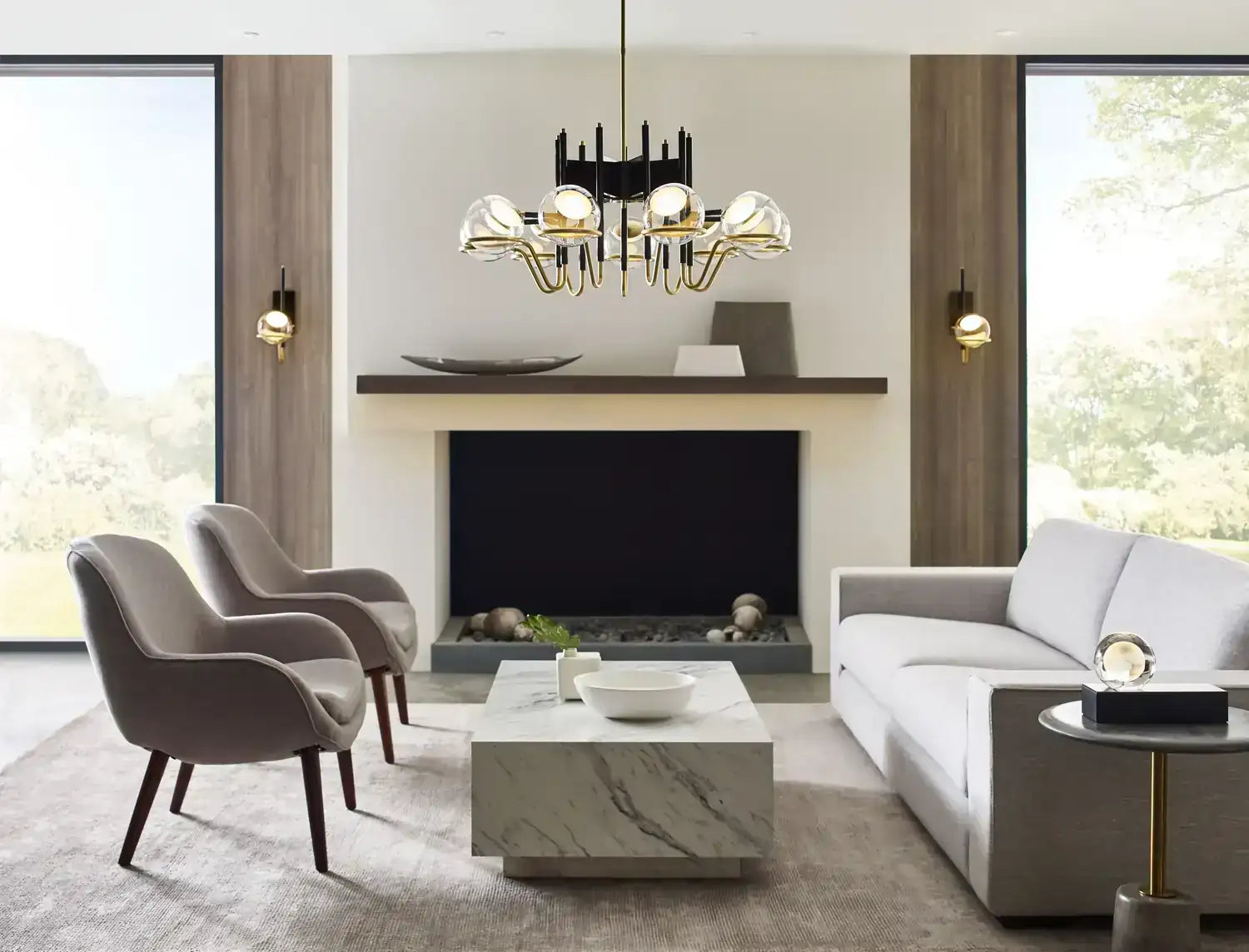 VISUAL COMFORT MODERN, CROSBY CHANDELIER, CHANDELIER LIGHT