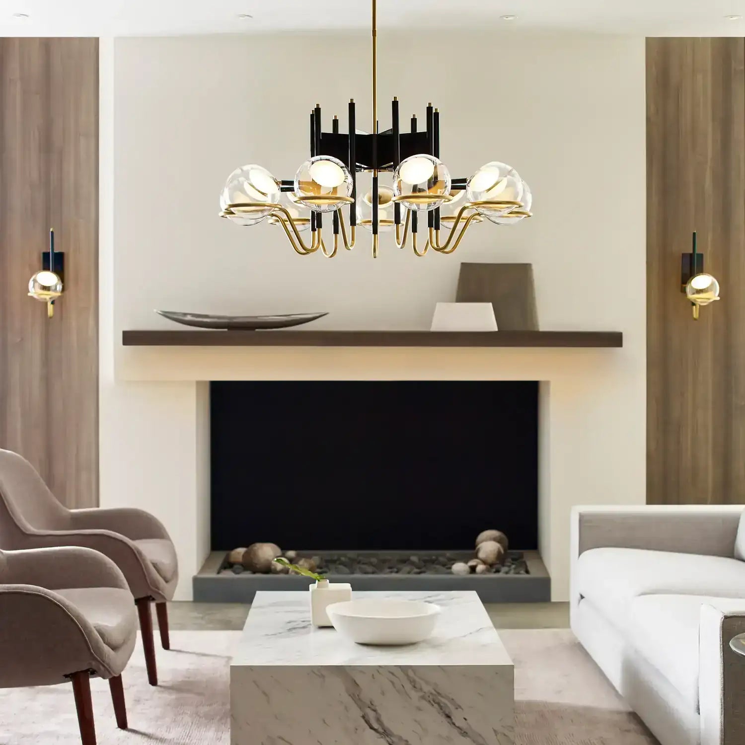 VISUAL COMFORT MODERN, CROSBY CHANDELIER, CHANDELIER LIGHT