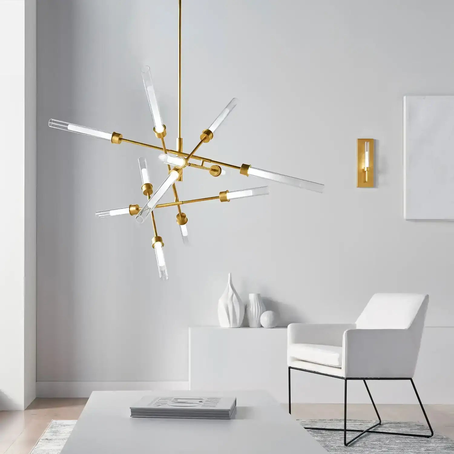 VISUAL COMFORT MODERN, LINGER ABSTRACT CHANDELIER, CHANDELIER LIGHT