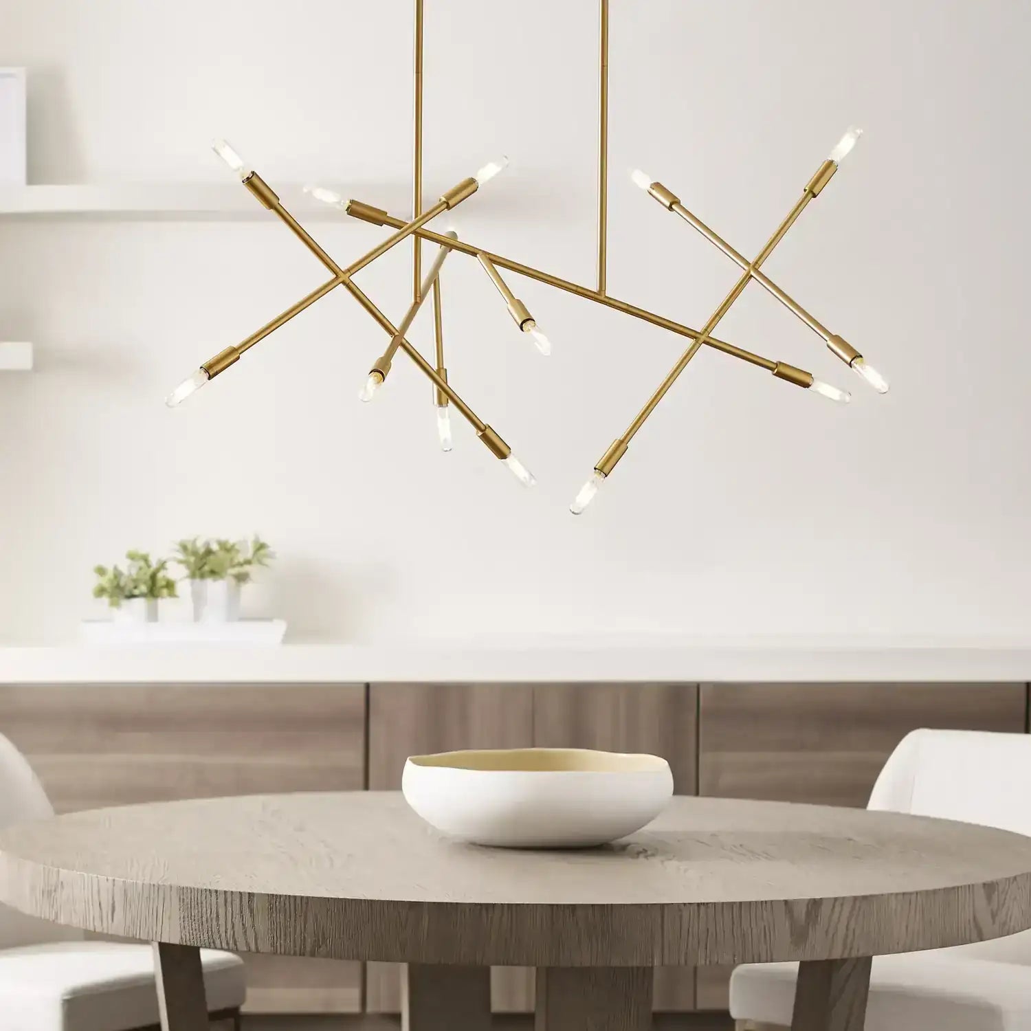 VISUAL COMFORT MODERN, LINE WAVE CHANDELIER, CHANDELIER LIGHT