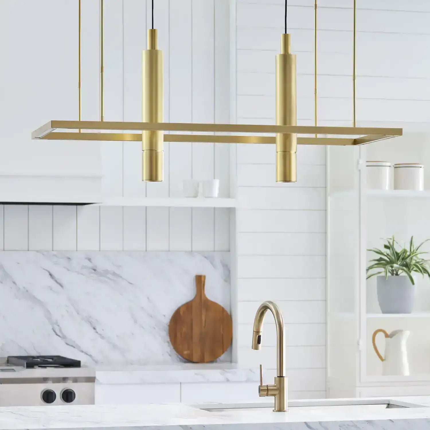 VISUAL COMFORT MODERN, STAGGER HALO LINEAR SUSPENSION, PENDANT LIGHT