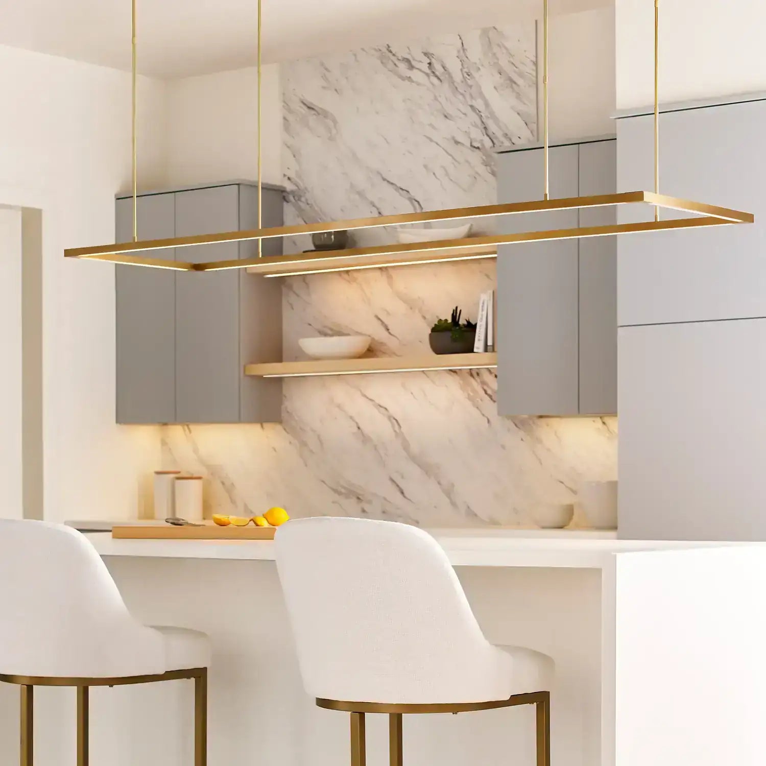 VISUAL COMFORT MODERN, STAGGER HALO LINEAR SUSPENSION, PENDANT LIGHT