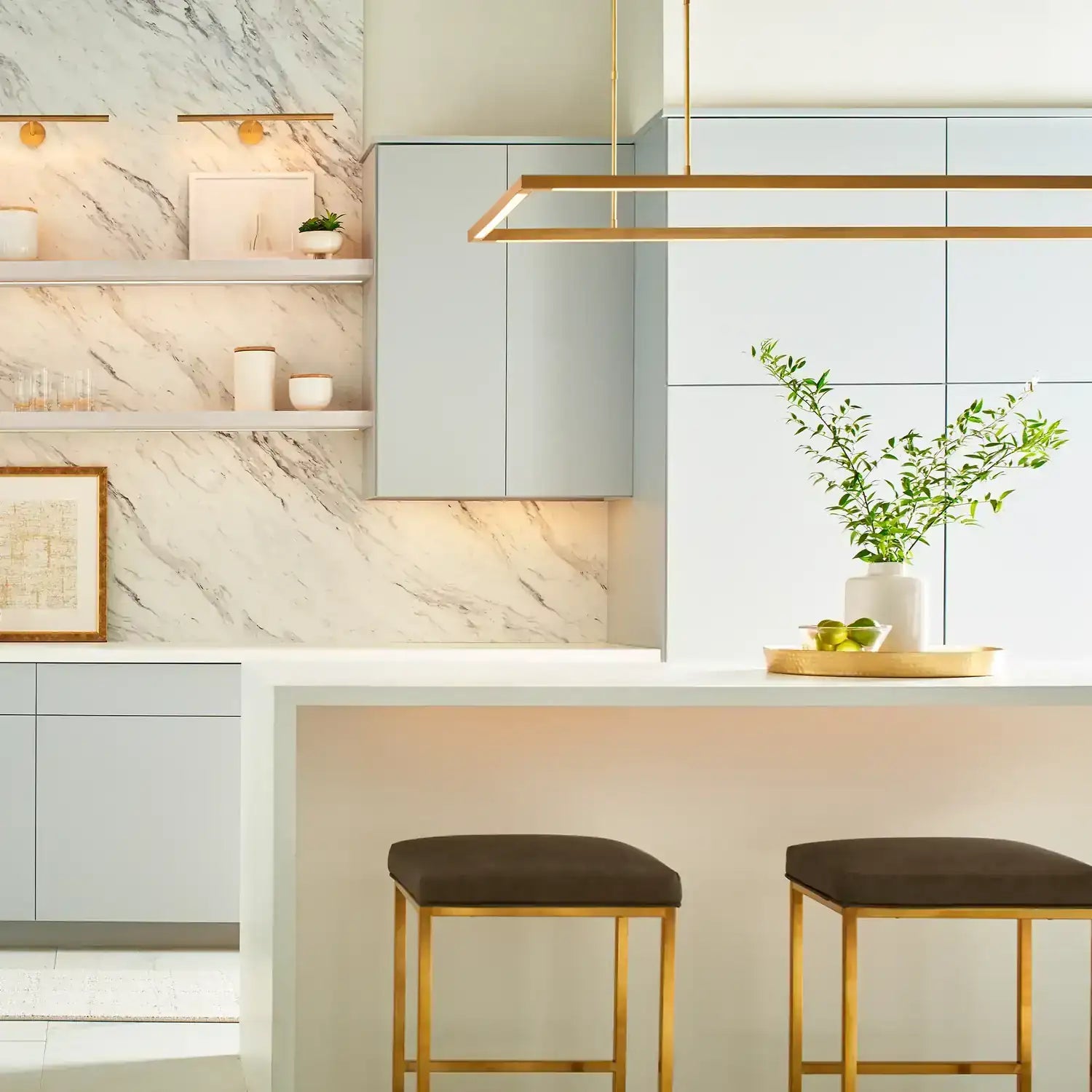 VISUAL COMFORT MODERN, STAGGER HALO LINEAR SUSPENSION, PENDANT LIGHT