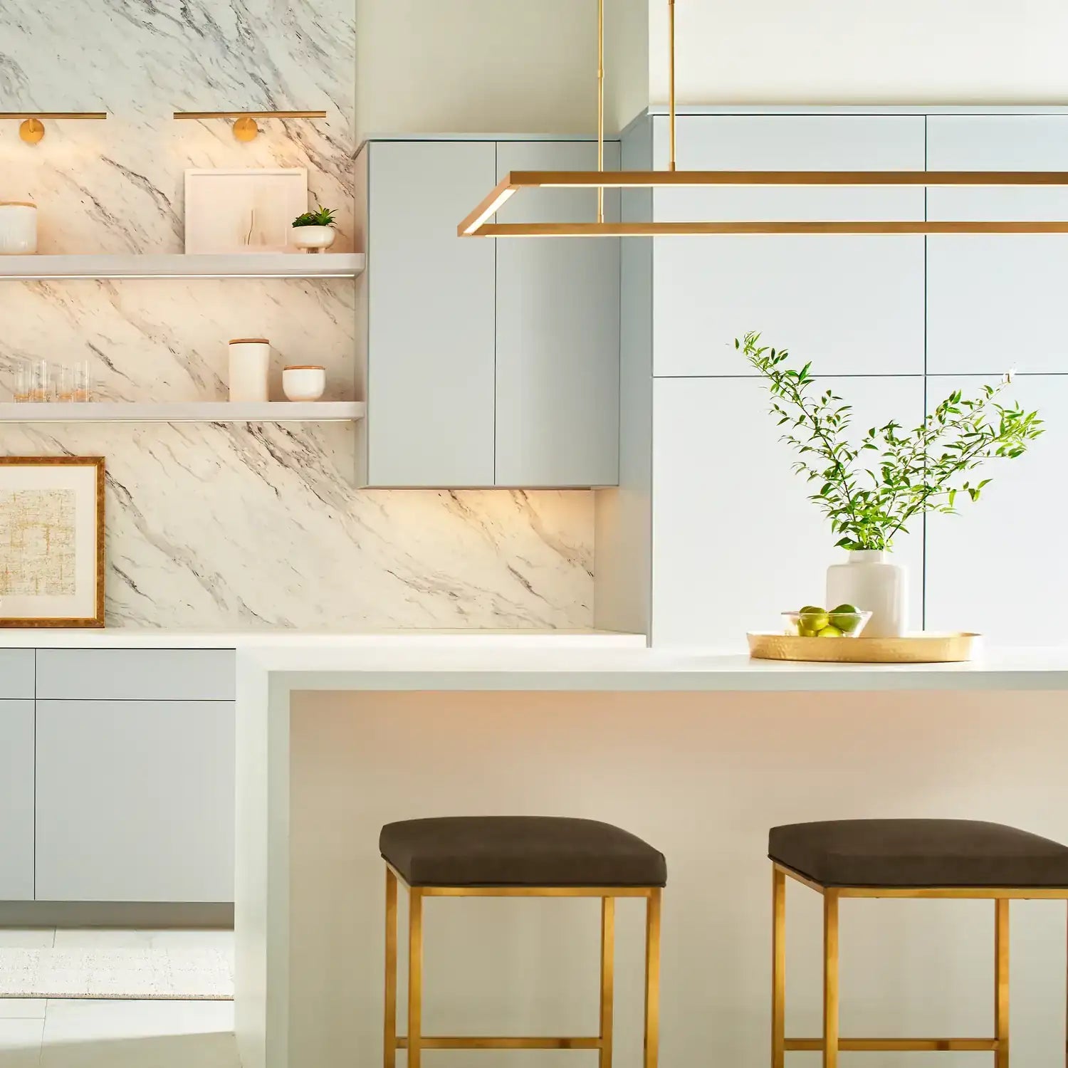 VISUAL COMFORT MODERN, STAGGER HALO LINEAR SUSPENSION, PENDANT LIGHT