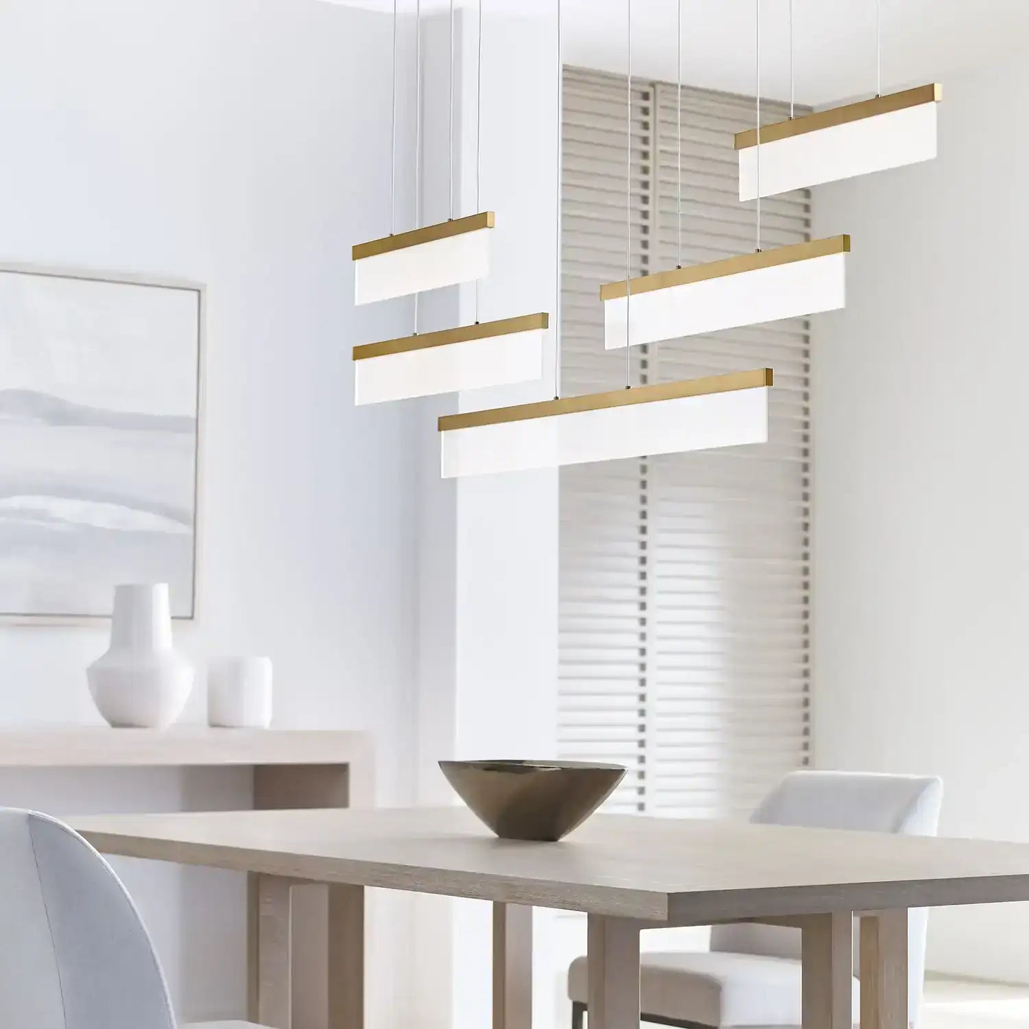 VISUAL COMFORT MODERN, SWEEP LINEAR CHANDELIER, PENDANT LIGHT
