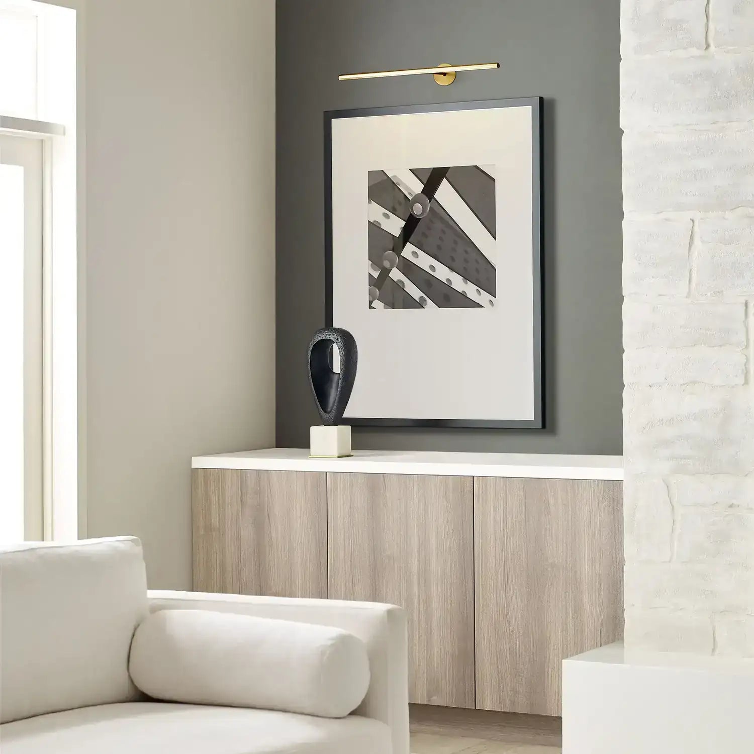 VISUAL COMFORT MODERN, PLURAL FACETED PICTURE LIGHT, WALL SCONCES