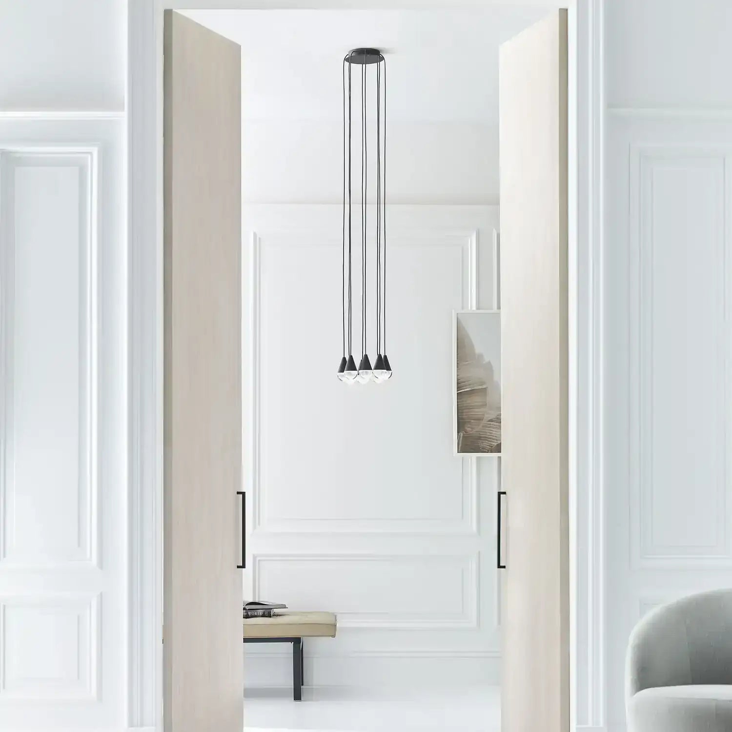 VISUAL COMFORT MODERN, CUPOLA LIGHT CHANDELIER, CHANDELIER LIGHT