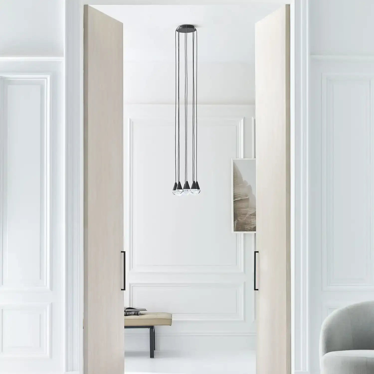 VISUAL COMFORT MODERN, CUPOLA LIGHT CHANDELIER, CHANDELIER LIGHT