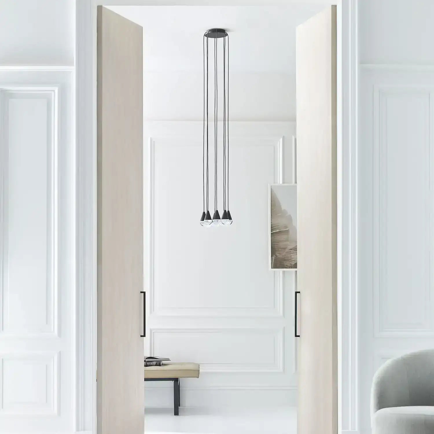 VISUAL COMFORT MODERN, CUPOLA LIGHT CHANDELIER, CHANDELIER LIGHT