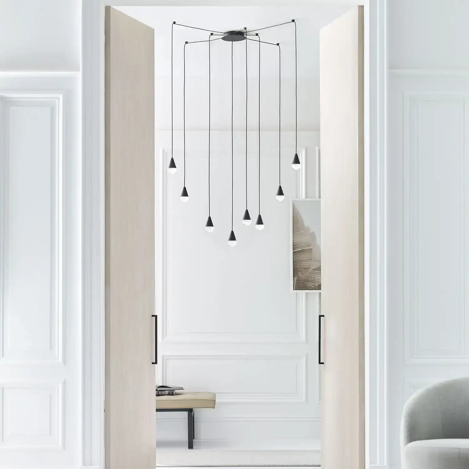 VISUAL COMFORT MODERN, CUPOLA LIGHT CHANDELIER, CHANDELIER LIGHT