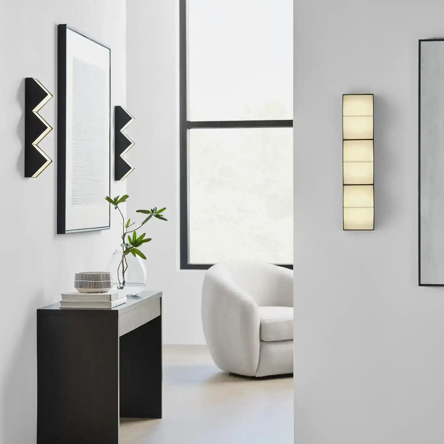 VISUAL COMFORT MODERN, ZIG ZAG SCONCE, WALL SCONCES