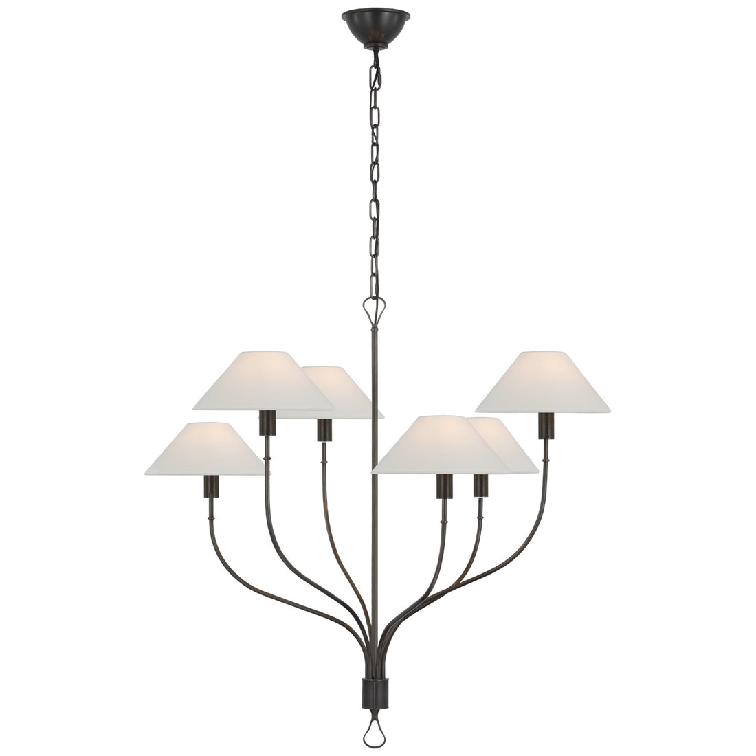 VISUAL COMFORT SIGNATURE, GRIFFIN STAGGERED TAIL CHANDELIER, CHANDELIER LIGHT