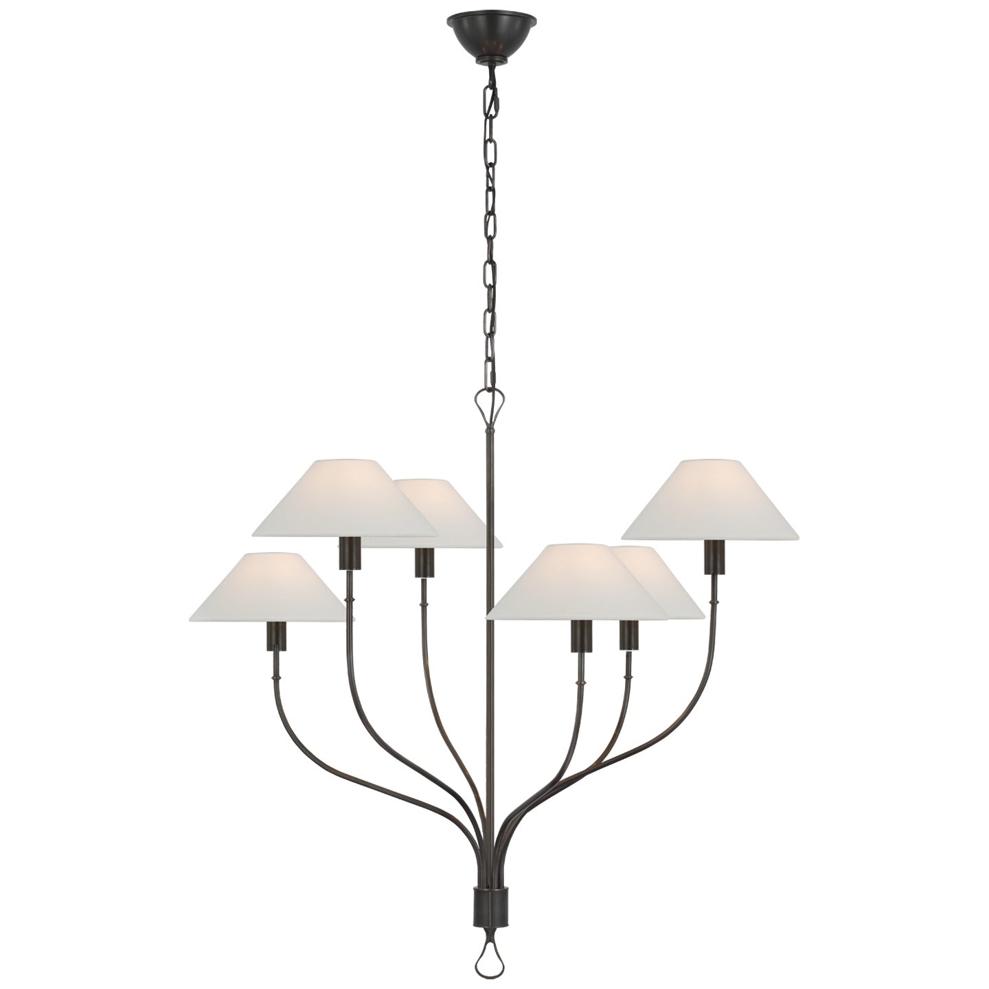 VISUAL COMFORT SIGNATURE, GRIFFIN STAGGERED TAIL CHANDELIER, CHANDELIER LIGHT