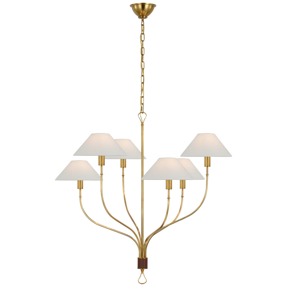 VISUAL COMFORT SIGNATURE, GRIFFIN STAGGERED TAIL CHANDELIER, CHANDELIER LIGHT