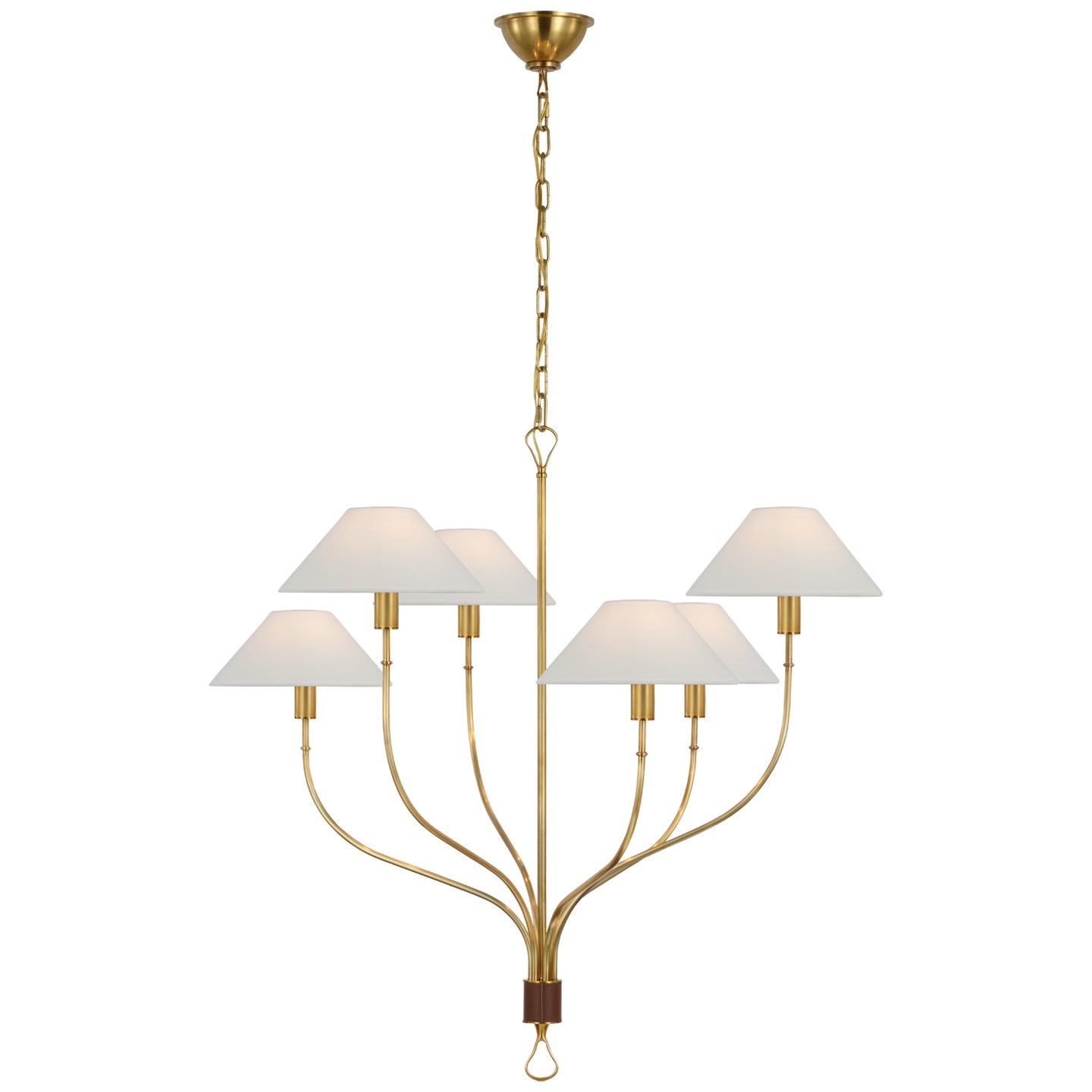 VISUAL COMFORT SIGNATURE, GRIFFIN STAGGERED TAIL CHANDELIER, CHANDELIER LIGHT