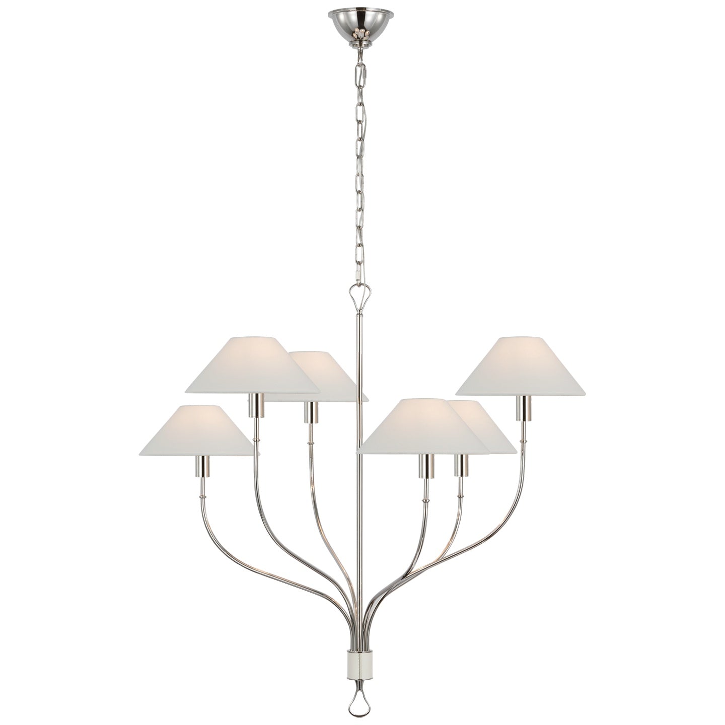 VISUAL COMFORT SIGNATURE, GRIFFIN STAGGERED TAIL CHANDELIER, CHANDELIER LIGHT