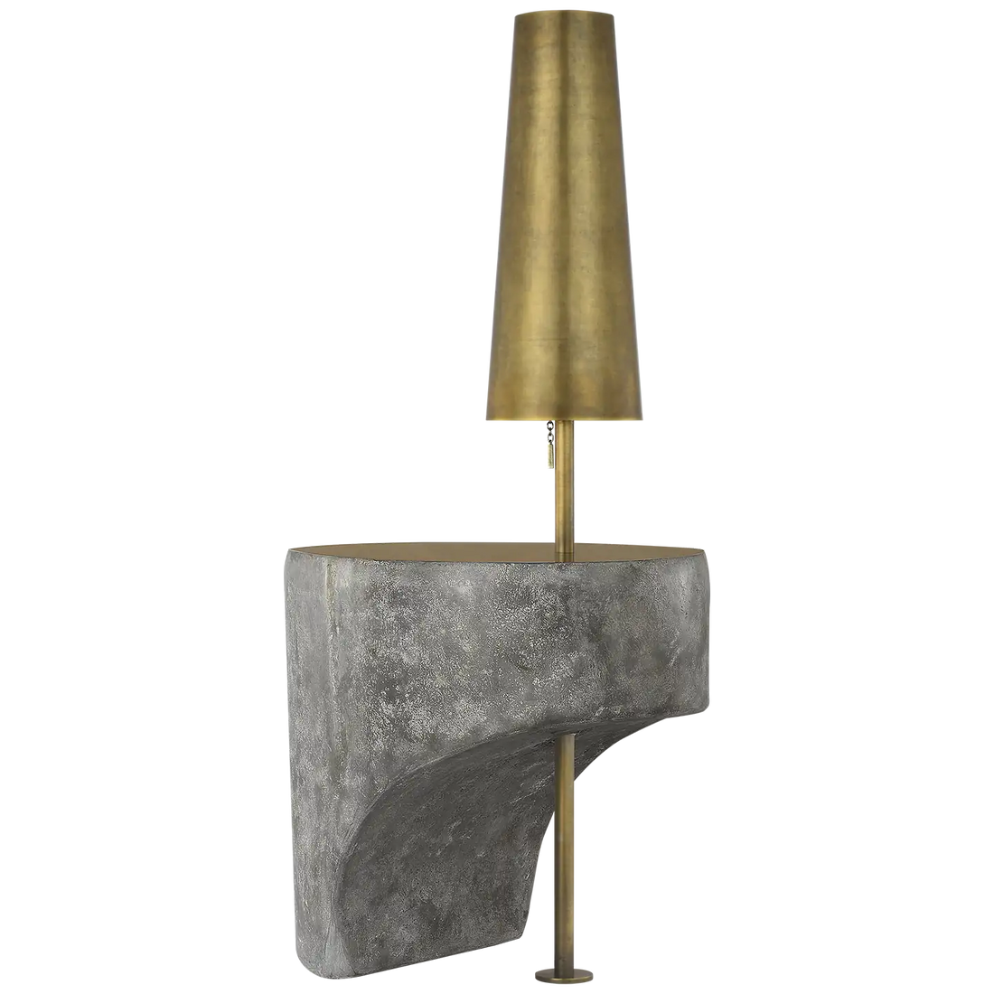 VISUAL COMFORT SIGNATURE, RUNIA SCULPTED SIDE TABLE FLOOR LAMP, FLOOR LAMP