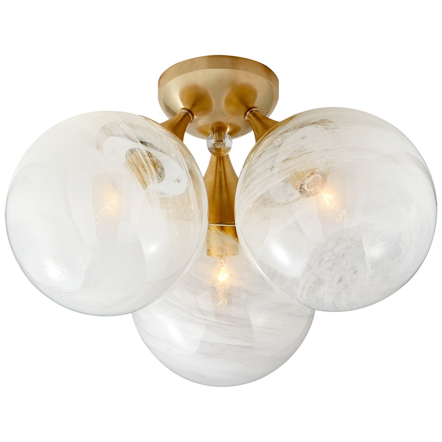 VISUAL COMFORT SIGNATURE, CRISTOL TRIPLE FLUSH MOUNT, FLUSH MOUNT CEILING LIGHTS