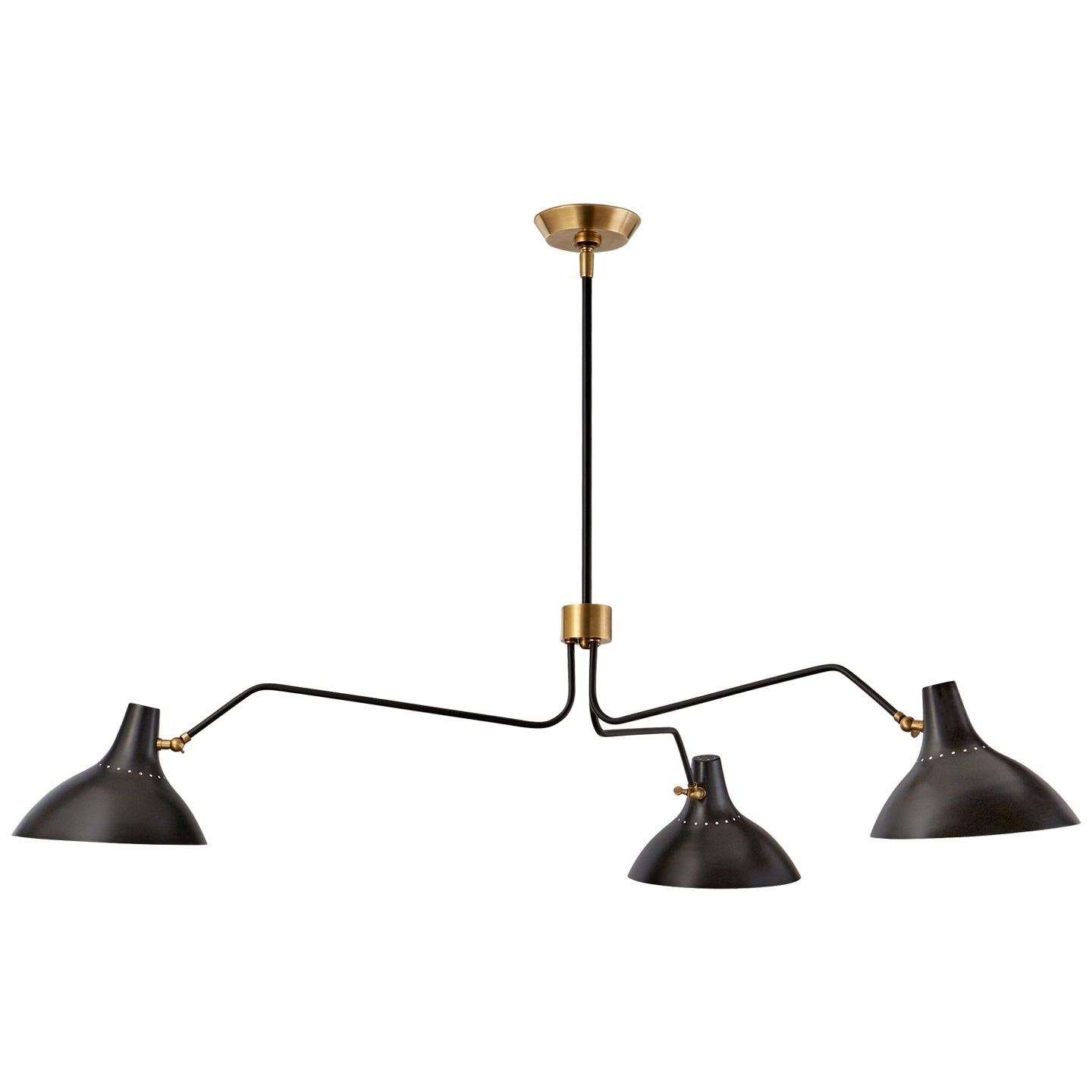 VISUAL COMFORT SIGNATURE, CHARLTON TRIPLE ARM CHANDELIER, CHANDELIER LIGHT