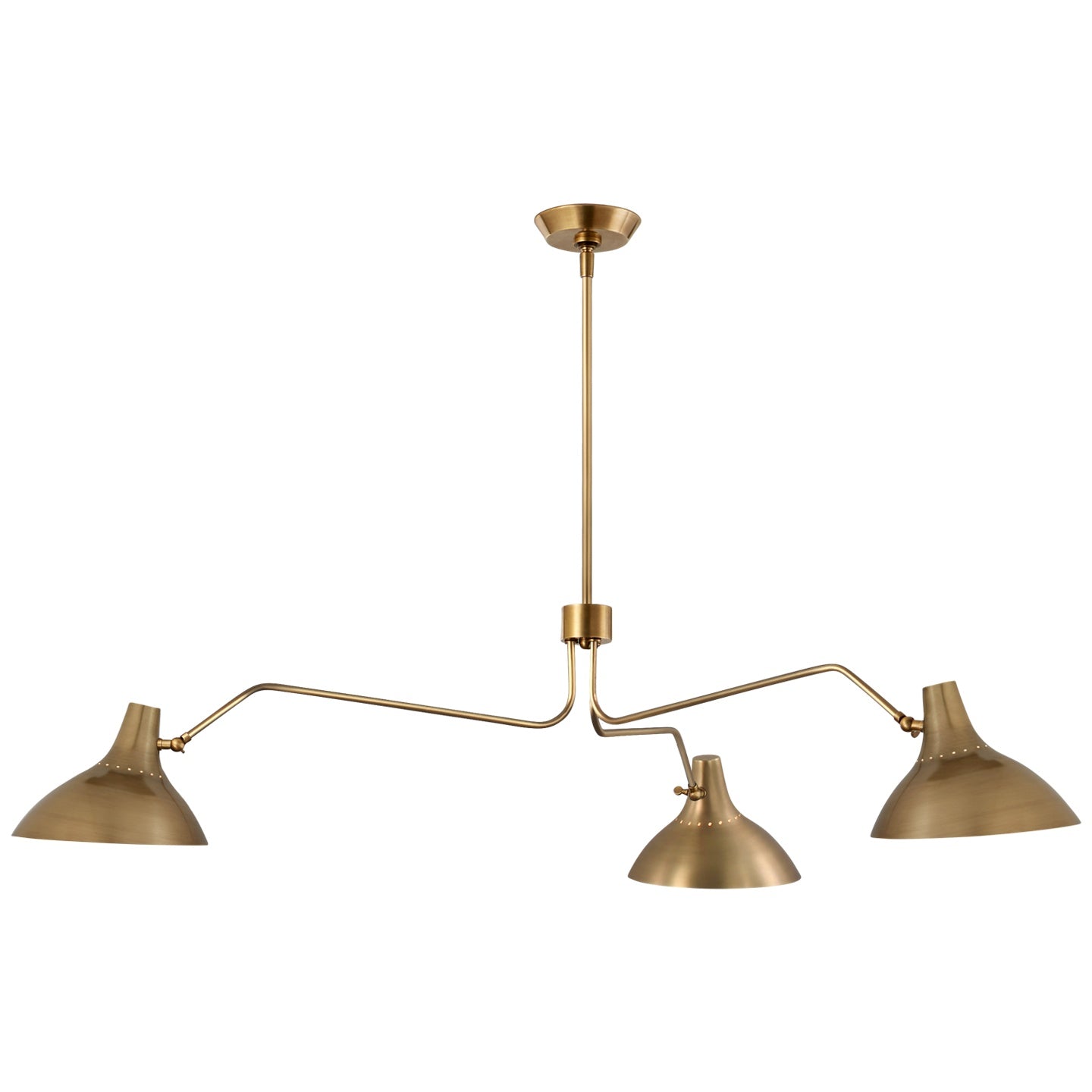 VISUAL COMFORT SIGNATURE, CHARLTON TRIPLE ARM CHANDELIER, CHANDELIER LIGHT