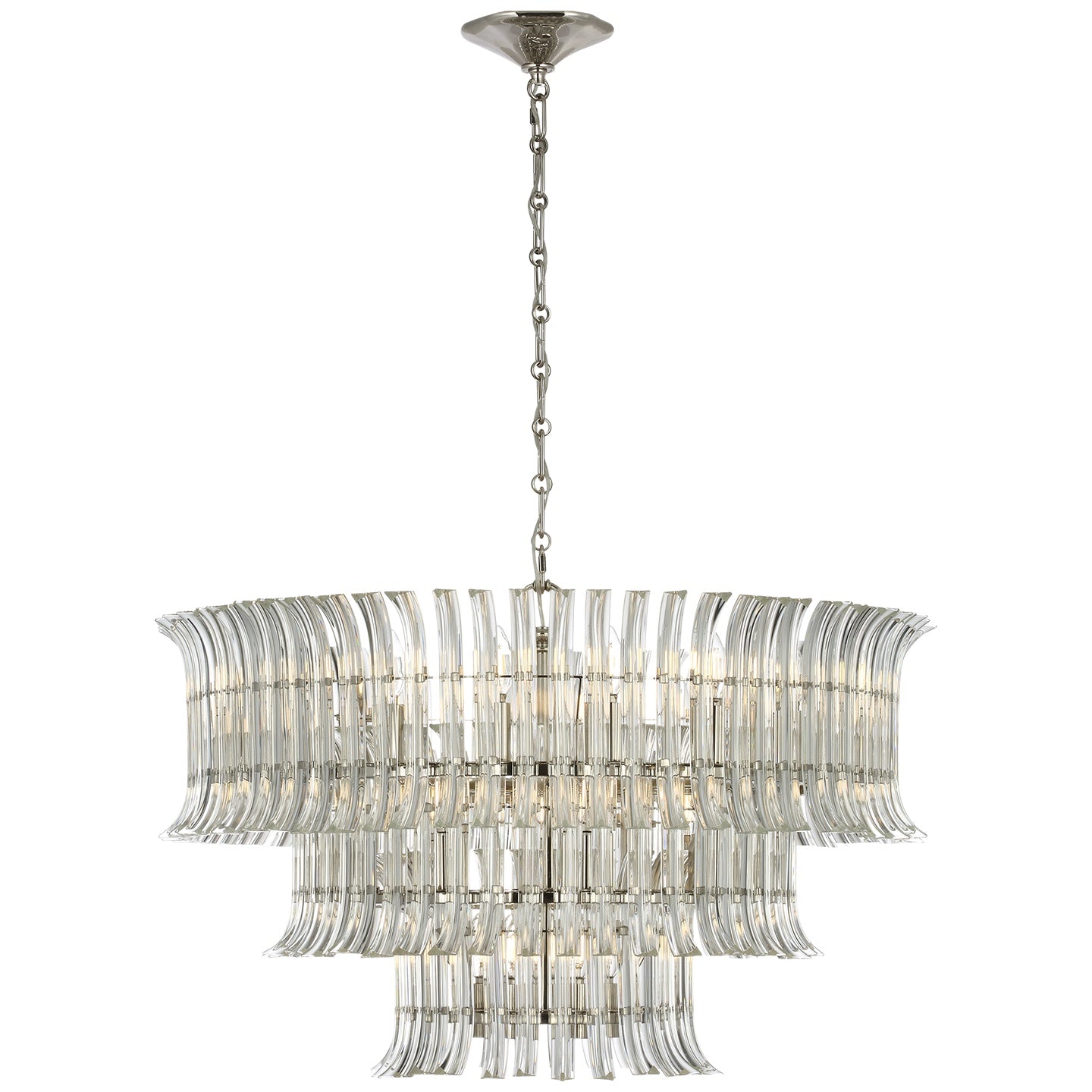 VISUAL COMFORT SIGNATURE, RHINE THREE TIER CHANDELIER, CHANDELIER LIGHT