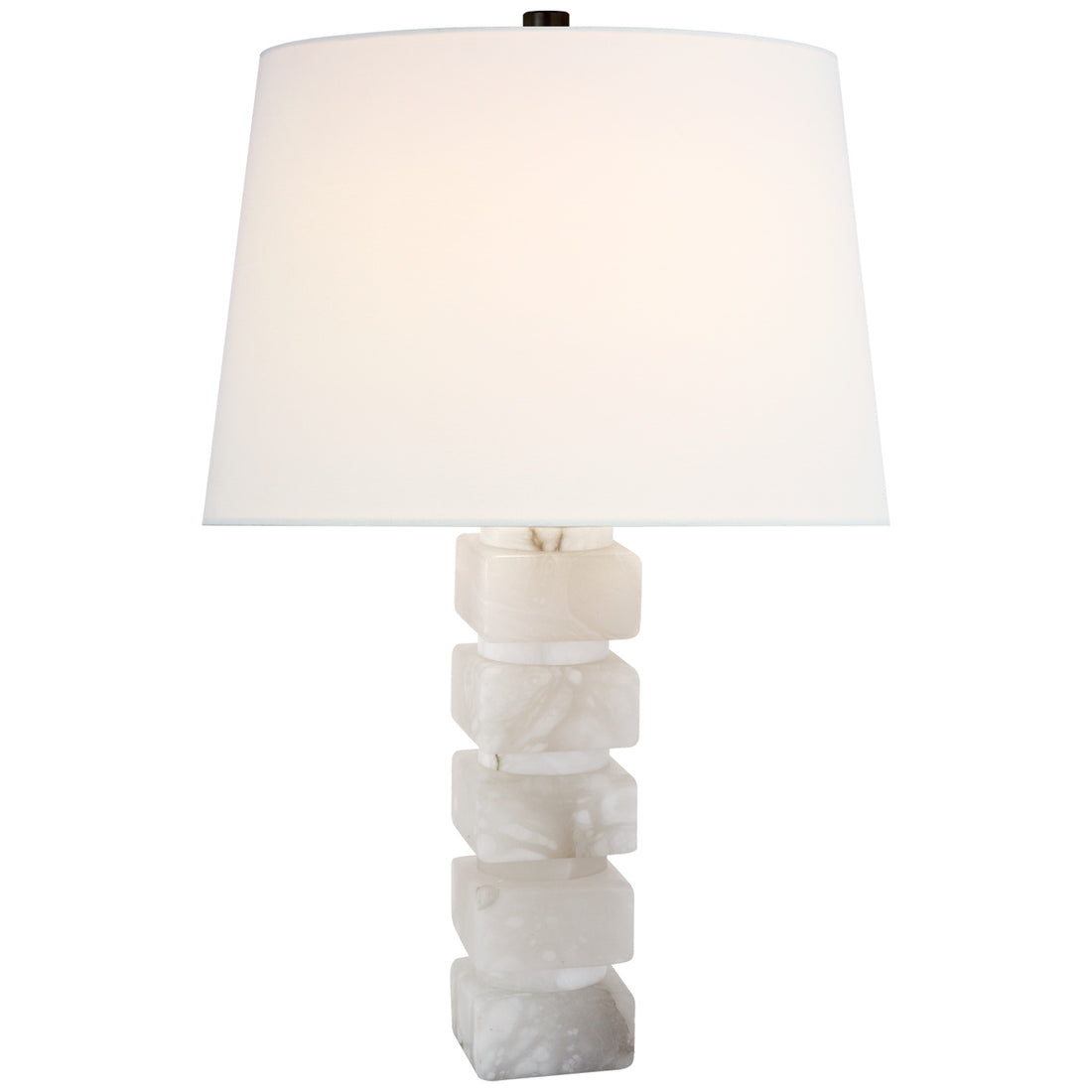 VISUAL COMFORT SIGNATURE, SQUARE CHUNKY STACKED TABLE LAMP, TABLE LAMPS