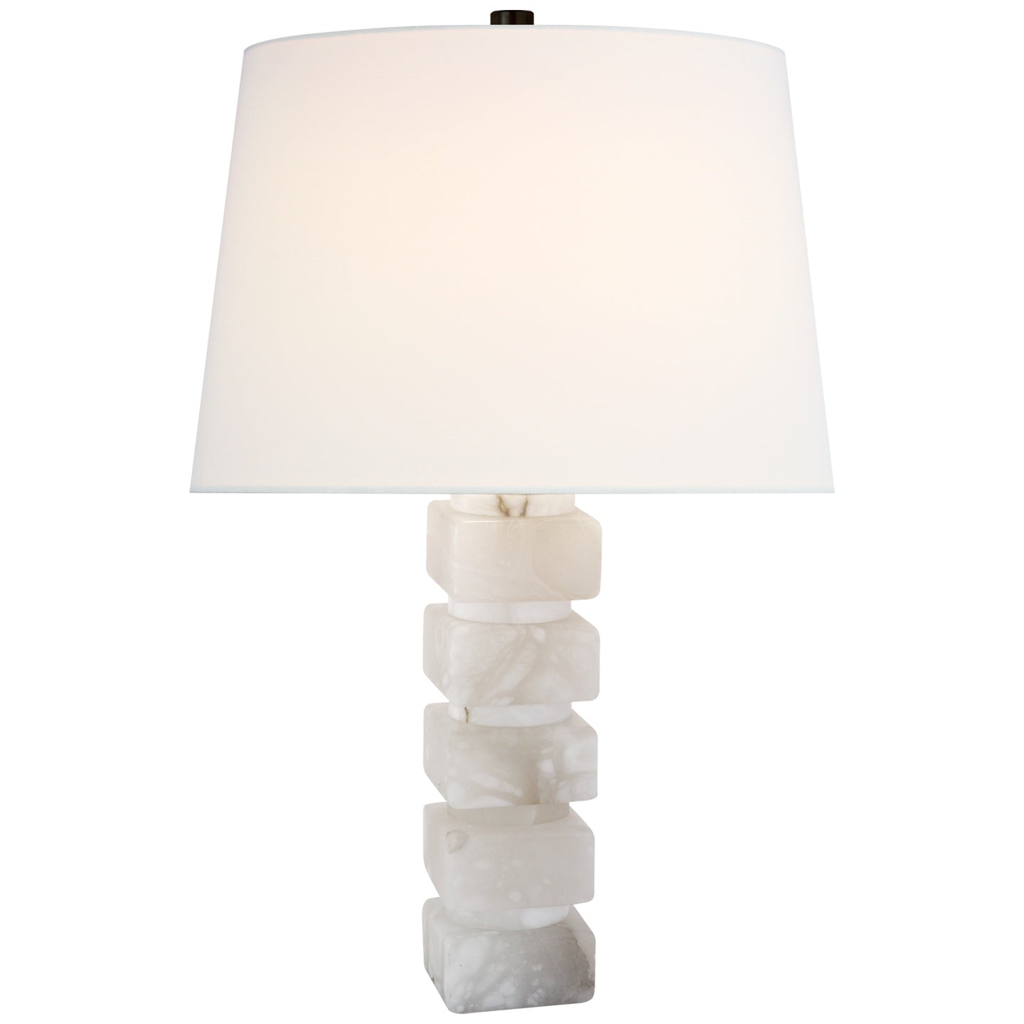 VISUAL COMFORT SIGNATURE, SQUARE CHUNKY STACKED TABLE LAMP, TABLE LAMPS