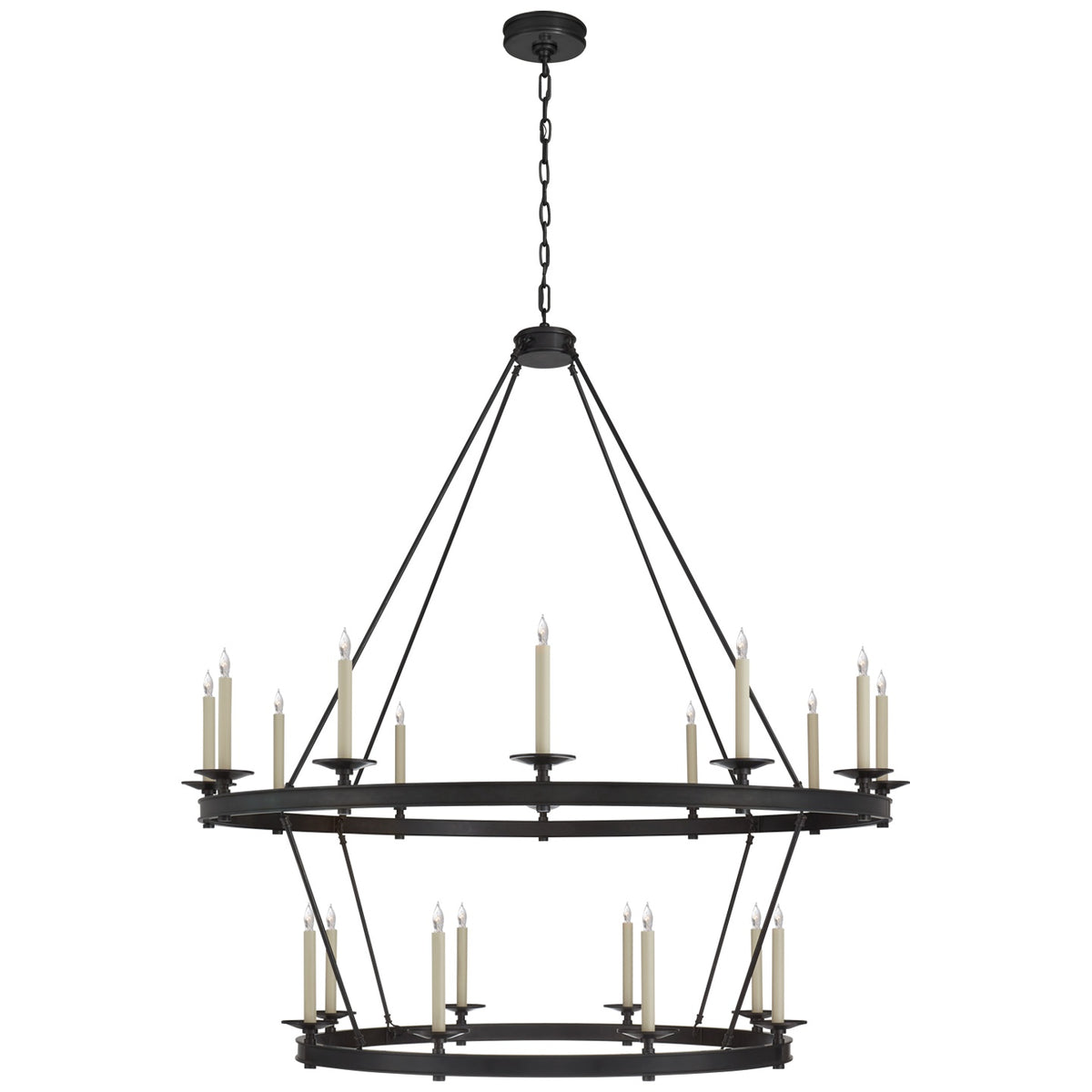 VISUAL COMFORT SIGNATURE, LAUNCETON GRANDE TWO TIERED CHANDELIER, CHANDELIER LIGHT