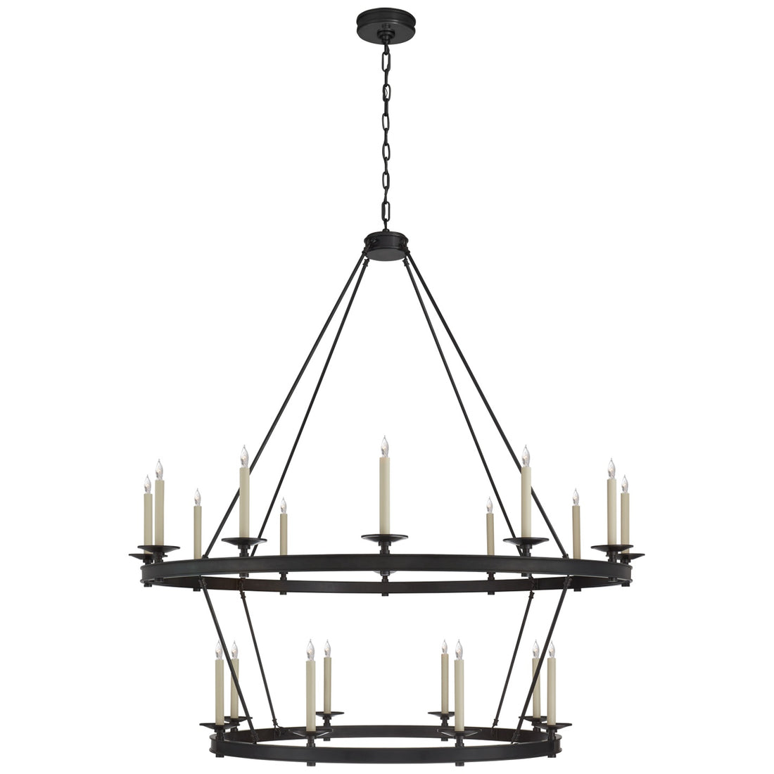 VISUAL COMFORT SIGNATURE, LAUNCETON GRANDE TWO TIERED CHANDELIER, CHANDELIER LIGHT
