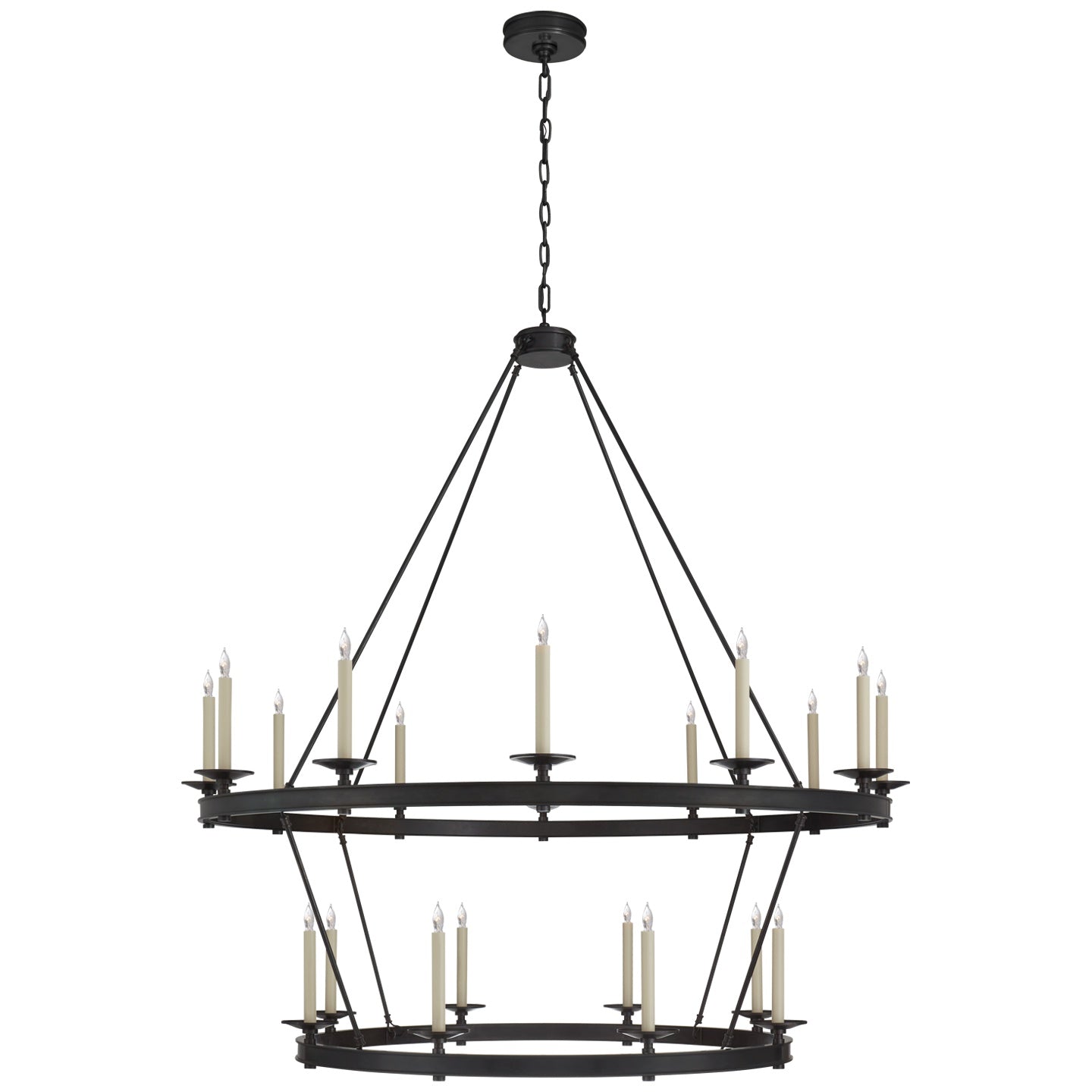 VISUAL COMFORT SIGNATURE, LAUNCETON GRANDE TWO TIERED CHANDELIER, CHANDELIER LIGHT