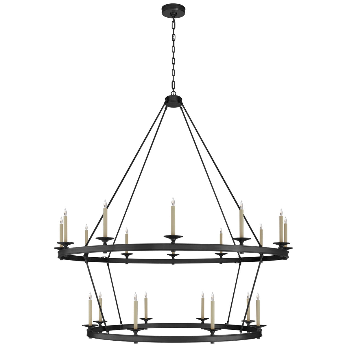 VISUAL COMFORT SIGNATURE, LAUNCETON TWO TIERED CHANDELIER, CHANDELIER LIGHT