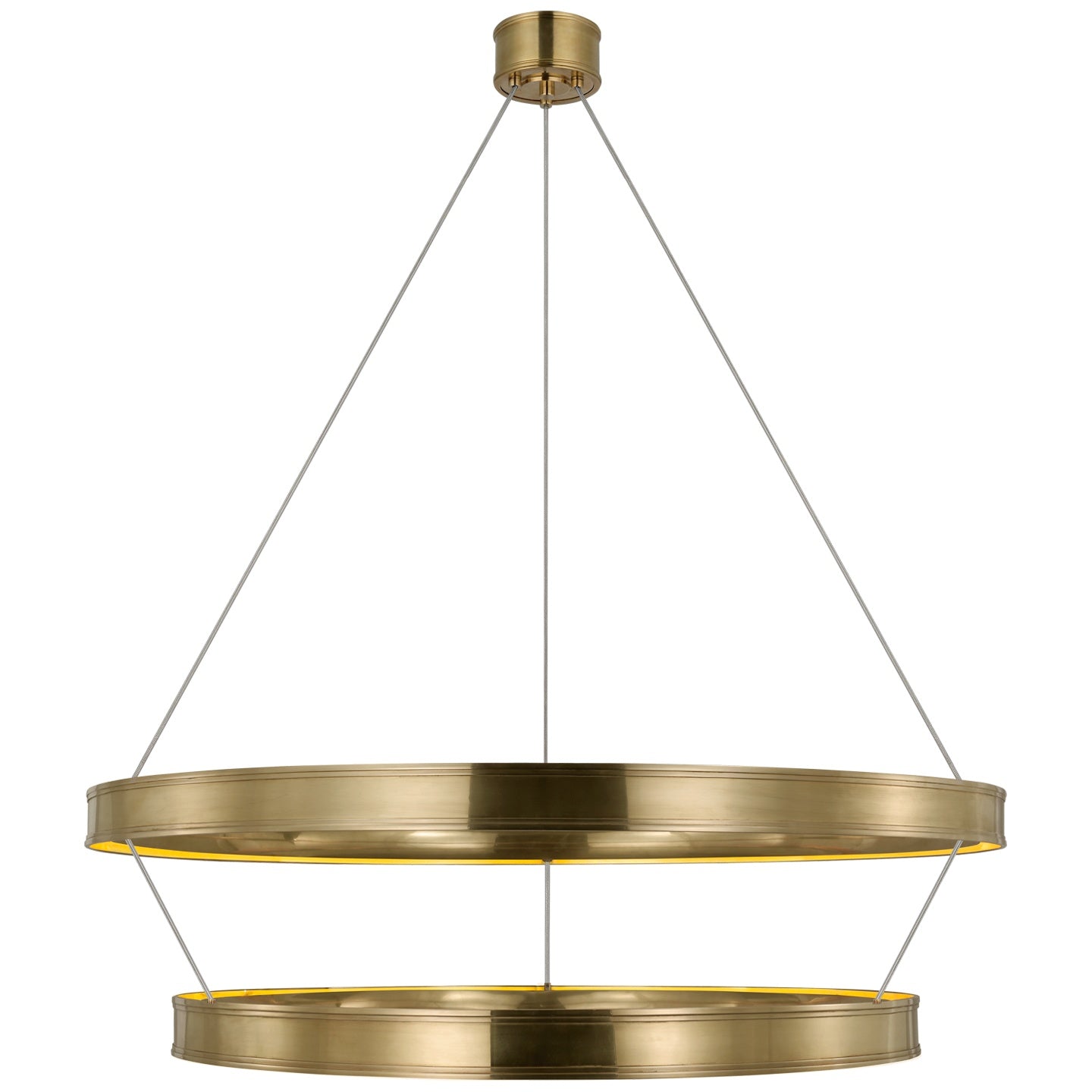VISUAL COMFORT SIGNATURE, CONNERY TWO-TIER RING CHANDELIER, CHANDELIER LIGHT