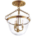 VISUAL COMFORT SIGNATURE, COUNTRY SEMI-FLUSH BELL JAR LANTERN, FLUSH MOUNT CEILING LIGHTS