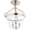 VISUAL COMFORT SIGNATURE, COUNTRY SEMI-FLUSH BELL JAR LANTERN, FLUSH MOUNT CEILING LIGHTS
