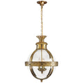 VISUAL COMFORT SIGNATURE, CROWN TOP BANDED GLOBE LANTERN, LANTERN CEILING LIGHT