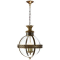 VISUAL COMFORT SIGNATURE, CROWN TOP BANDED GLOBE LANTERN, LANTERN CEILING LIGHT