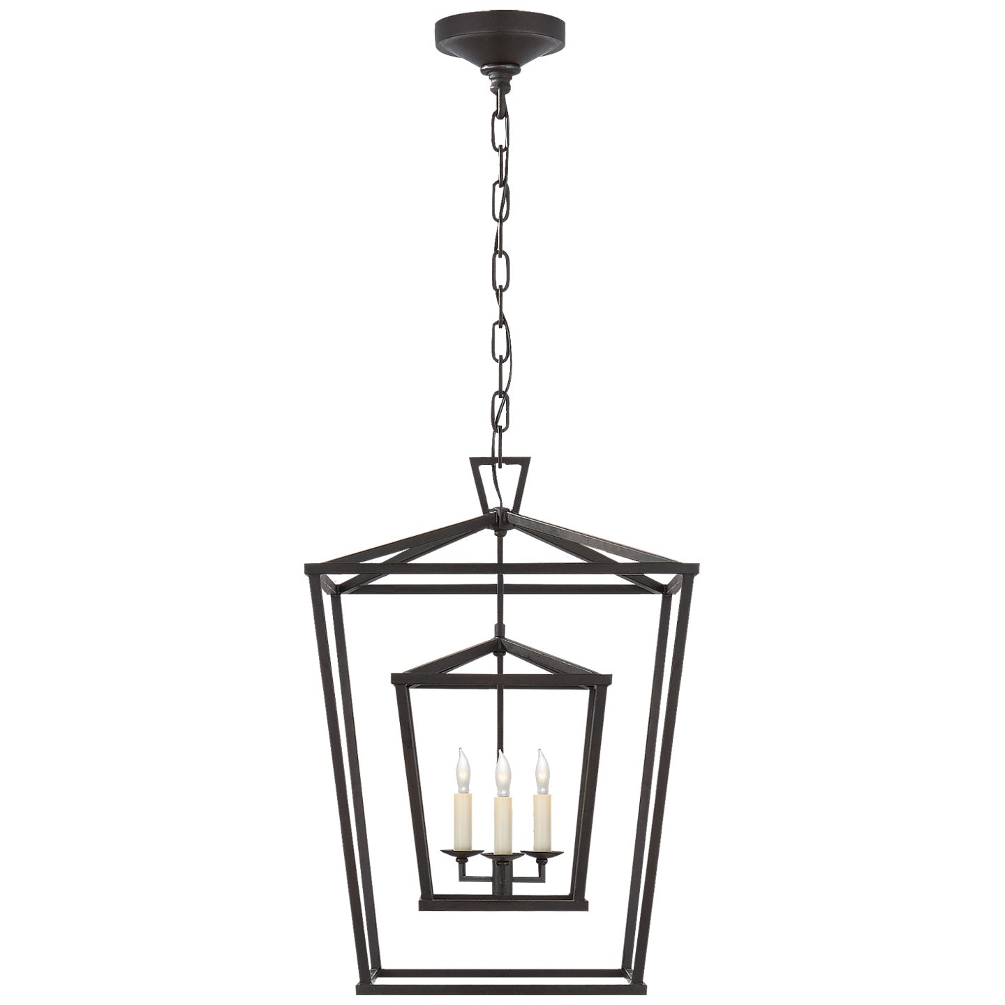 VISUAL COMFORT SIGNATURE, DARLANA DOUBLE CAGE LANTERN, LANTERN CEILING LIGHT