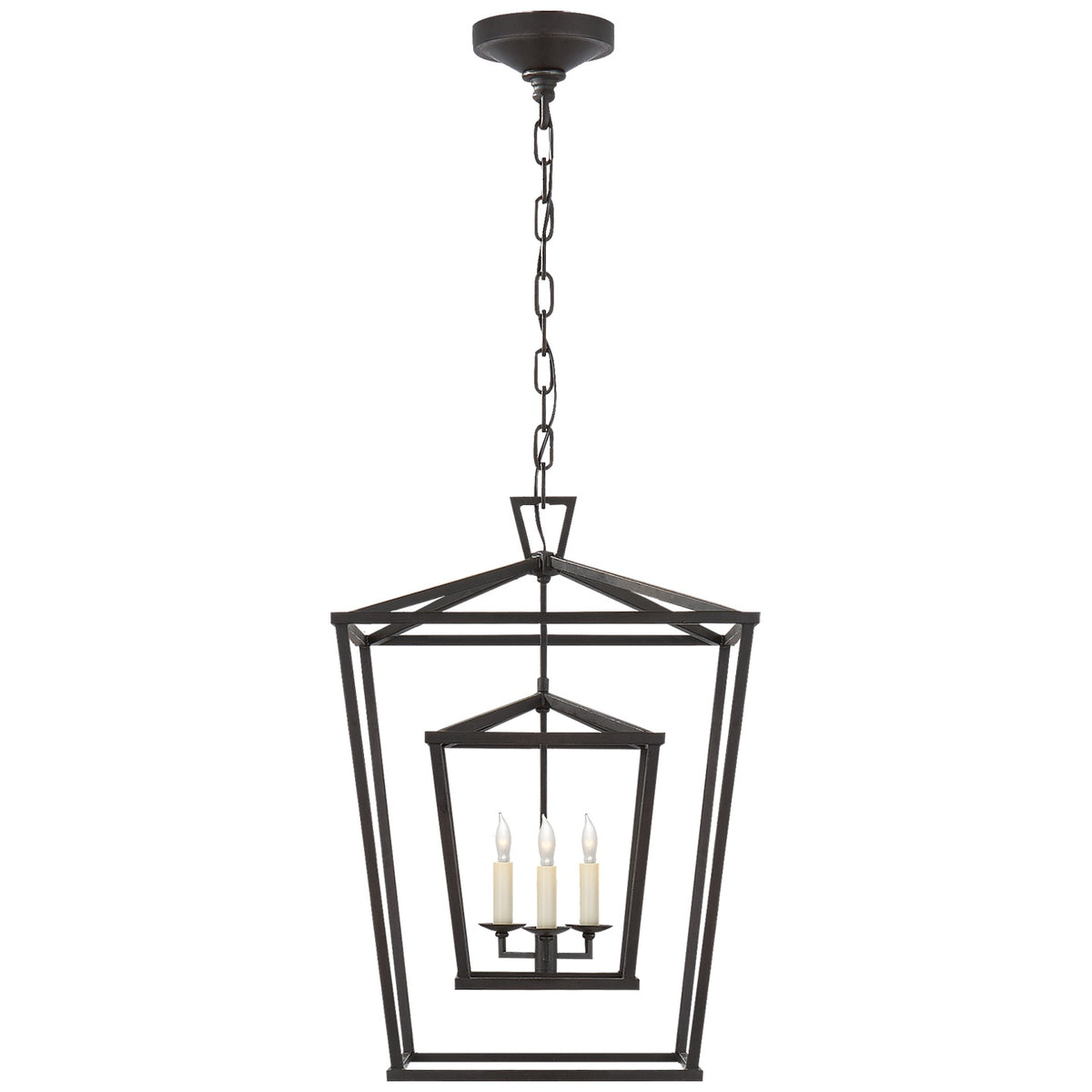 VISUAL COMFORT SIGNATURE, DARLANA DOUBLE CAGE LANTERN, LANTERN CEILING LIGHT