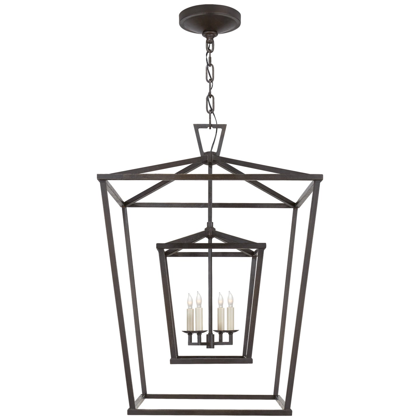 VISUAL COMFORT SIGNATURE, DARLANA DOUBLE CAGE LANTERN, LANTERN CEILING LIGHT