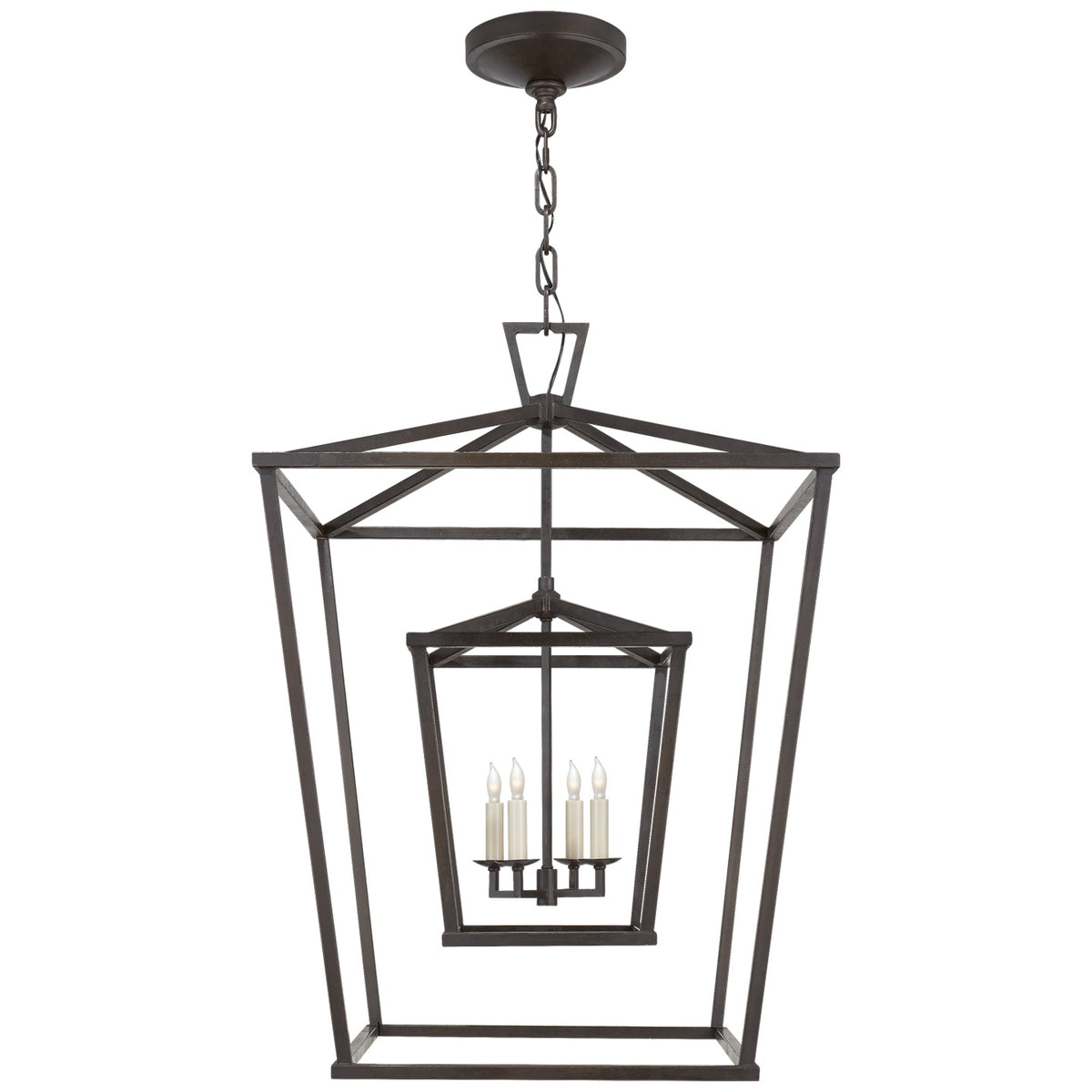 VISUAL COMFORT SIGNATURE, DARLANA DOUBLE CAGE LANTERN, LANTERN CEILING LIGHT