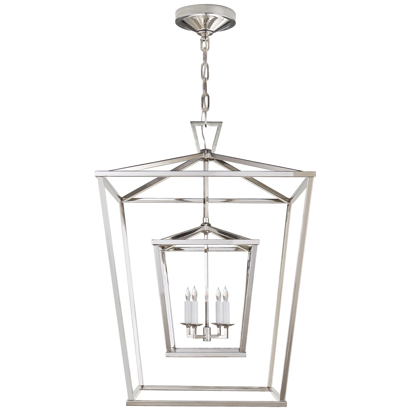 VISUAL COMFORT SIGNATURE, DARLANA DOUBLE CAGE LANTERN, LANTERN CEILING LIGHT