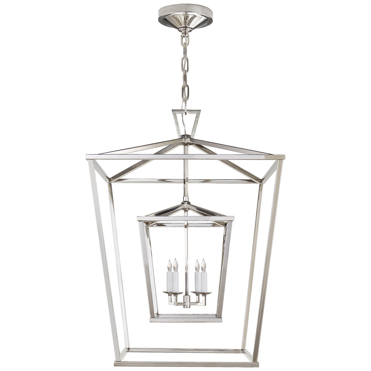 VISUAL COMFORT SIGNATURE, DARLANA DOUBLE CAGE LANTERN, LANTERN CEILING LIGHT