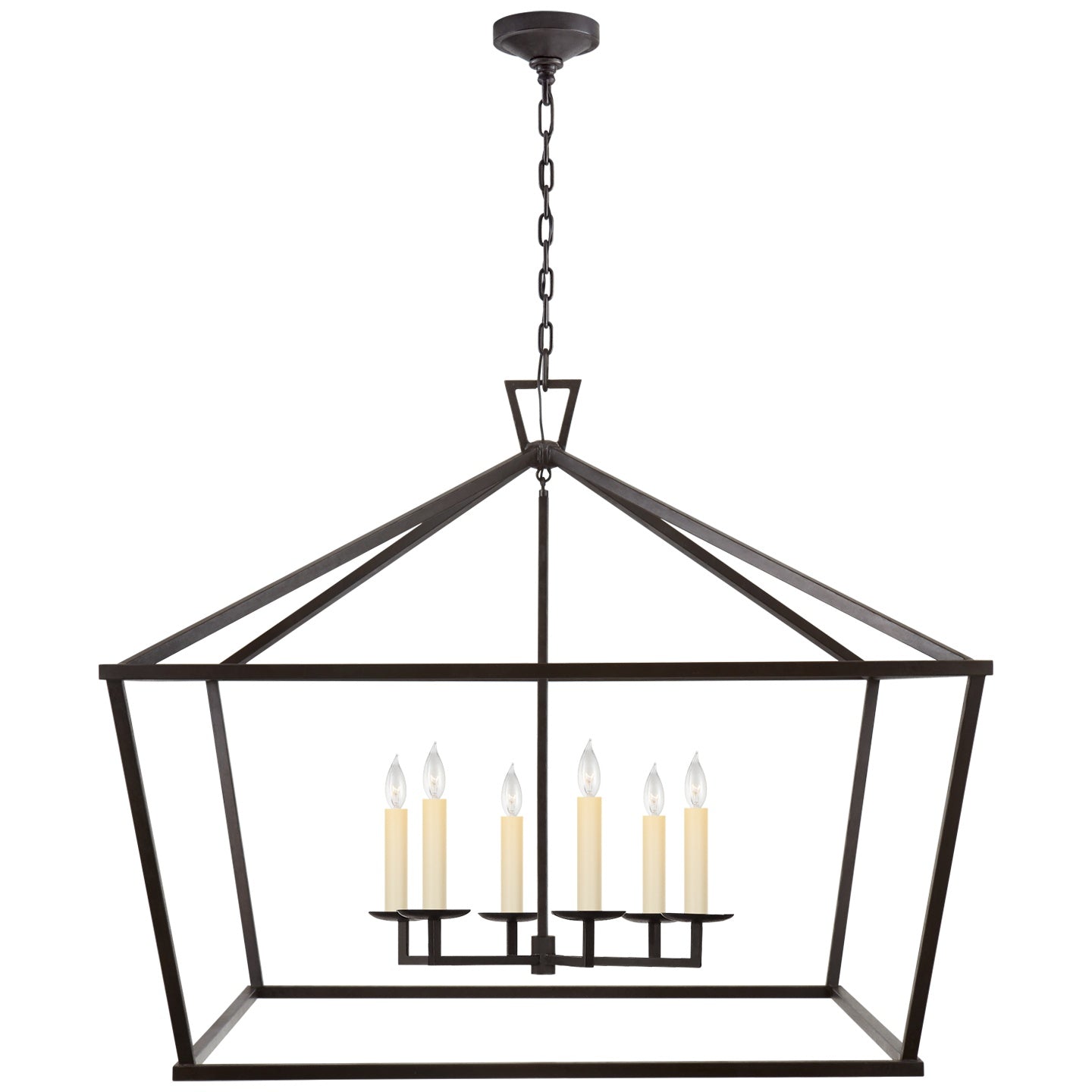 VISUAL COMFORT SIGNATURE, DARLANA WIDE LANTERN, LANTERN CEILING LIGHT