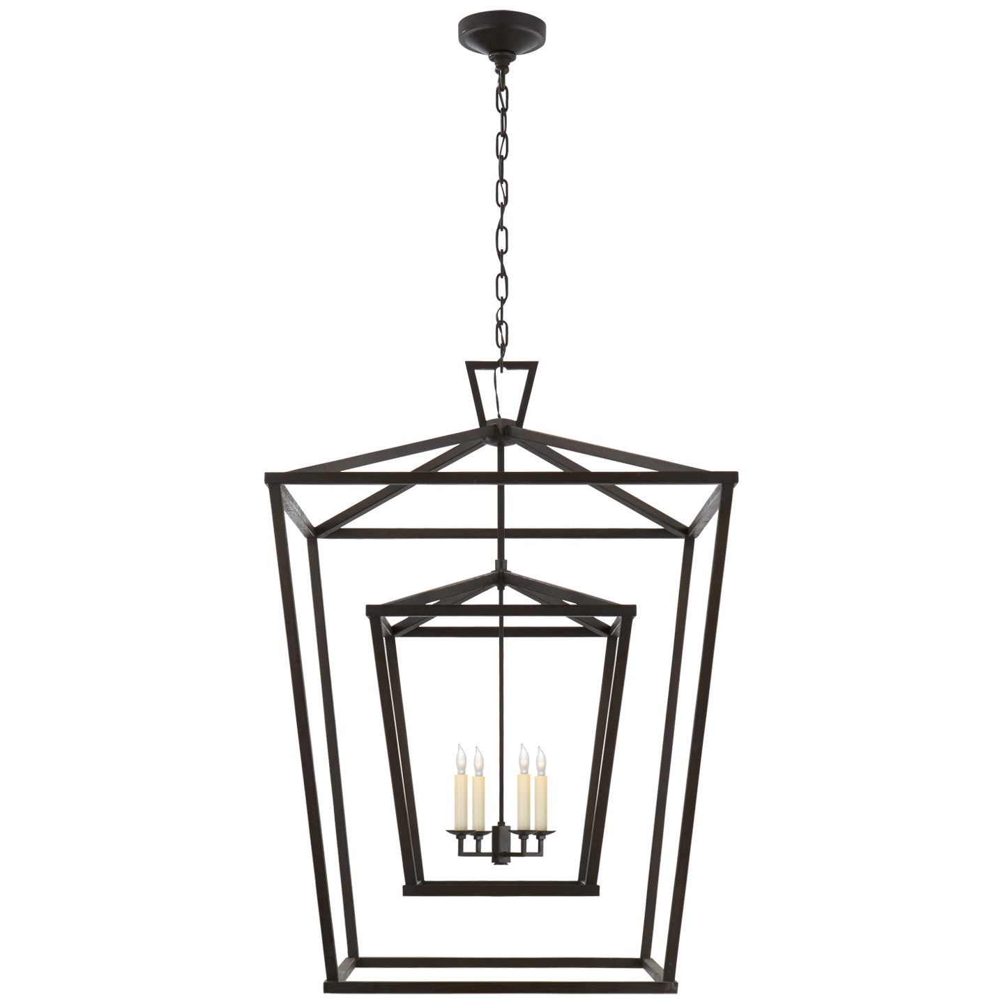 VISUAL COMFORT SIGNATURE, DARLANA DOUBLE CAGE LANTERN, LANTERN CEILING LIGHT